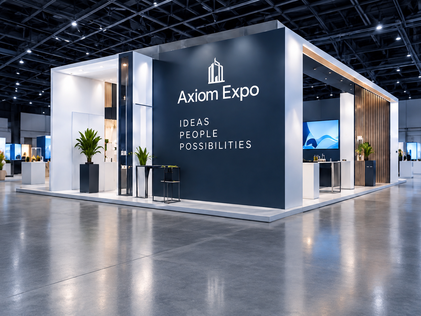 Exhibition stand designed for brand visibility